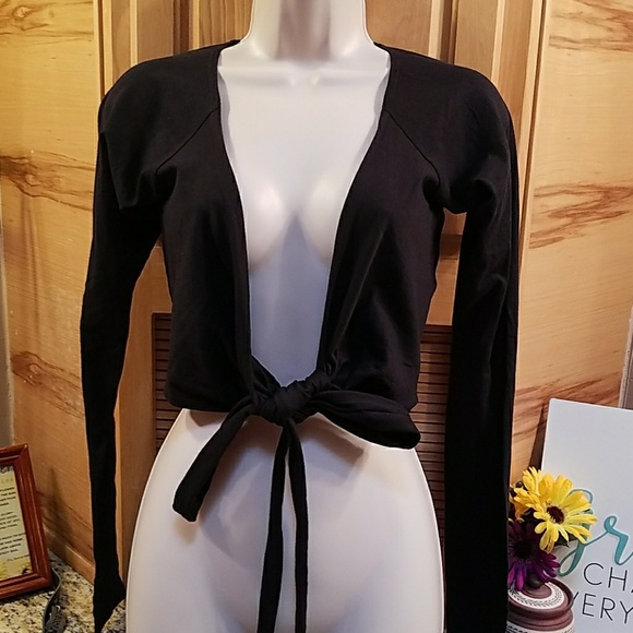 Betsey Johnson Tops - Betsey Johnson black crop cardi or cover up GUC, S